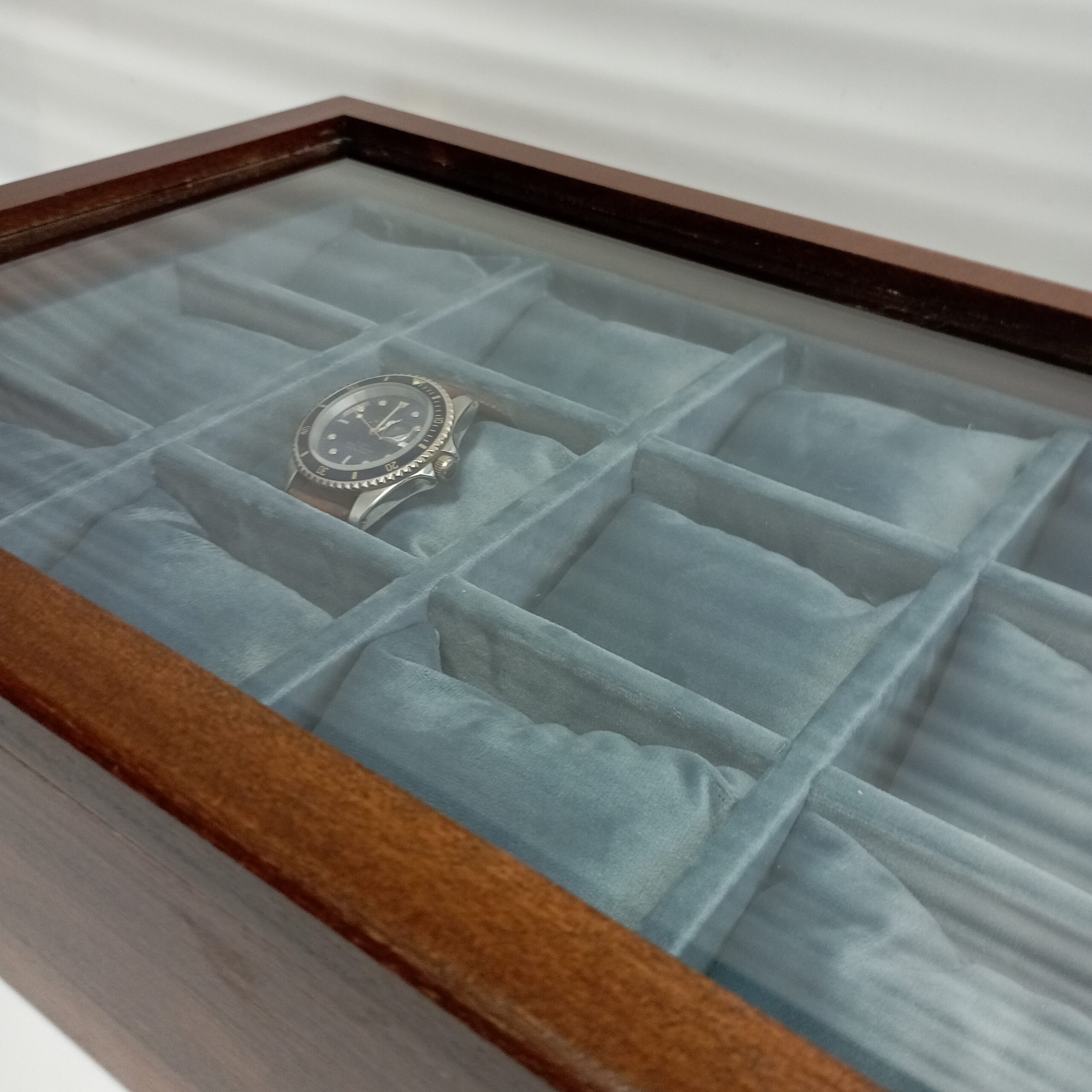 Cofanetto in legno per Orologi da polso , scatola porta orologi, Tudor,  Hublot, Rolex (Velluto NERO) - Coins&More