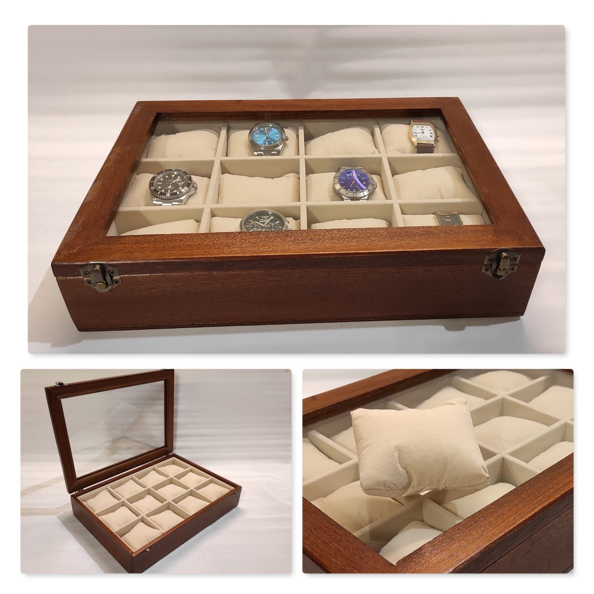 Cofanetto in legno per Orologi da polso , scatola porta orologi, Tudor,  Hublot, Rolex (Alcantara) - Coins&More